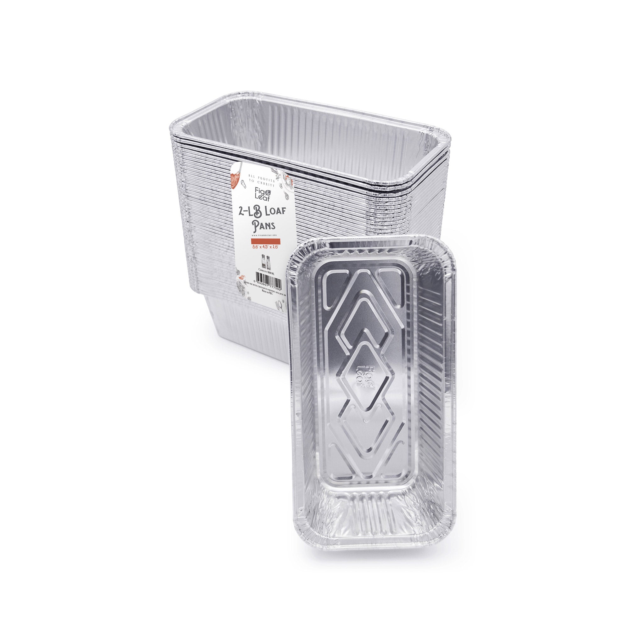 2-LB Loaf (Bread) Baking Pans l x x – Fig Leaf - Main Image