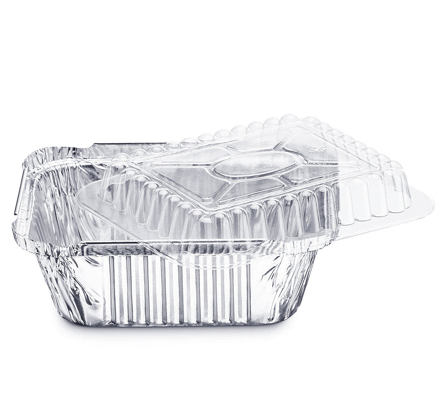 1-LB Takeout Pans with Plastic Dome Lids l Small 5.6