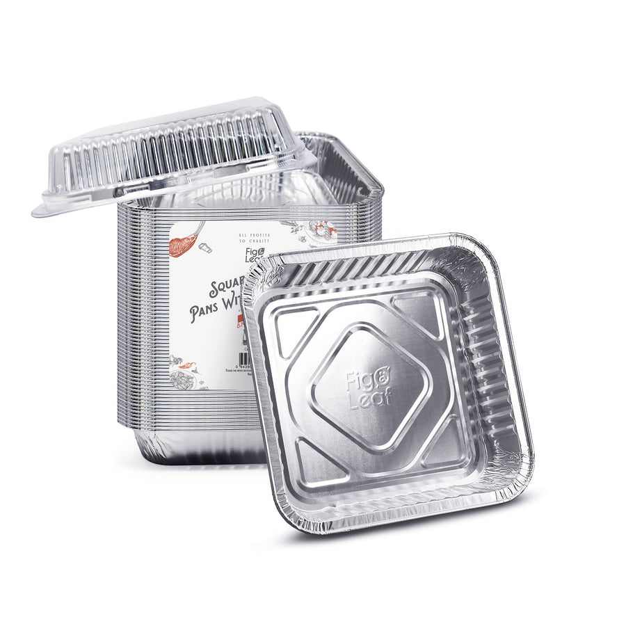 8” x 8” Square Baking Pans with Plastic Dome Lids - IMPERFECT