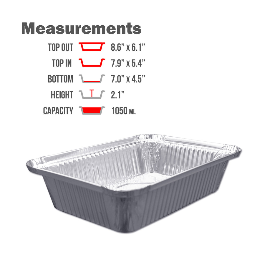 2.5-LB Takeout Pans with Board Lids l Standard 8.6