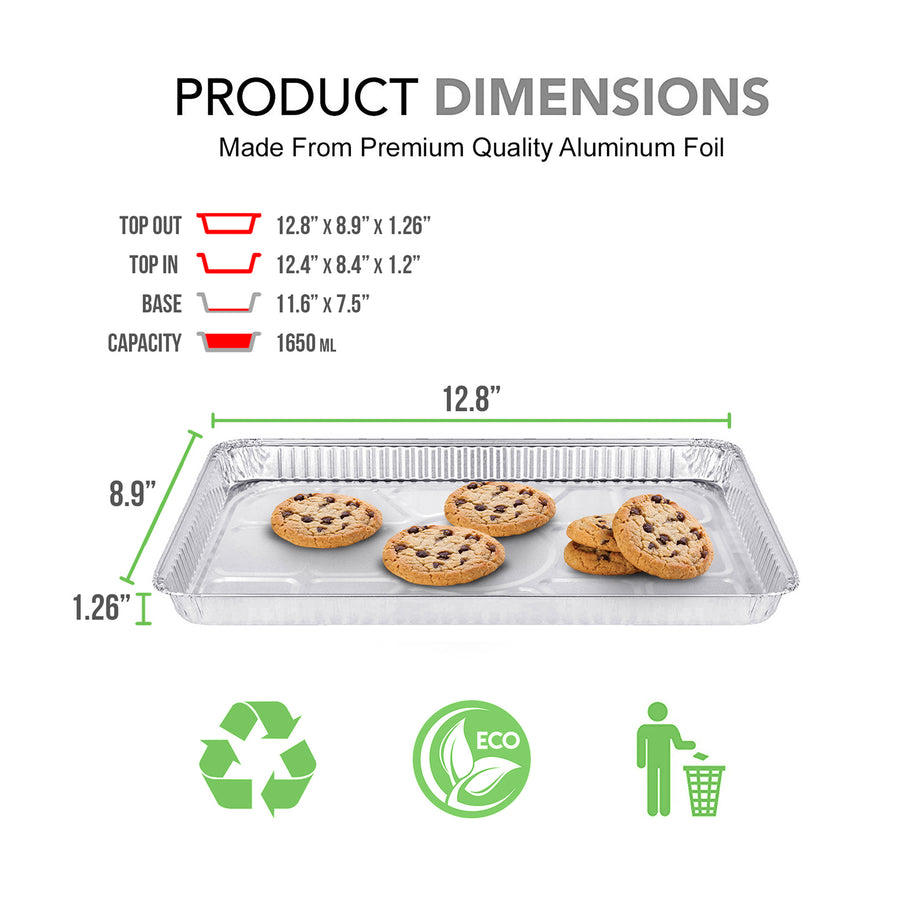 1/4 Size Cookie Sheet Baking Cake Pans l 12.8” x 8.9” – Fig & Leaf