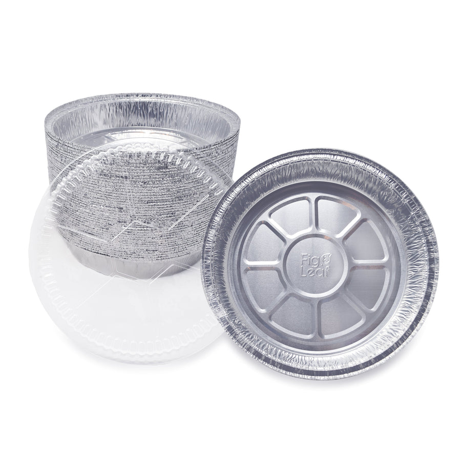 8-Inch Round Pans with Plastic Dome Lid - Fig & Leaf