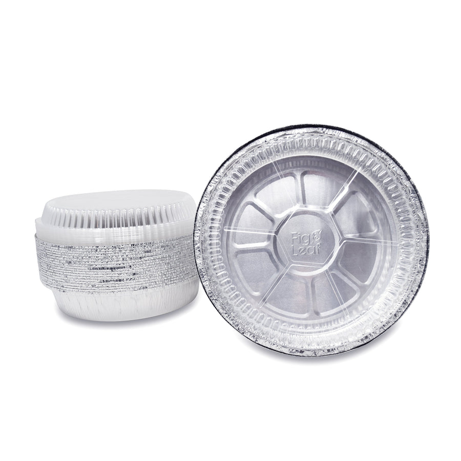 8-Inch Round Pans with Plastic Dome Lid - Fig & Leaf