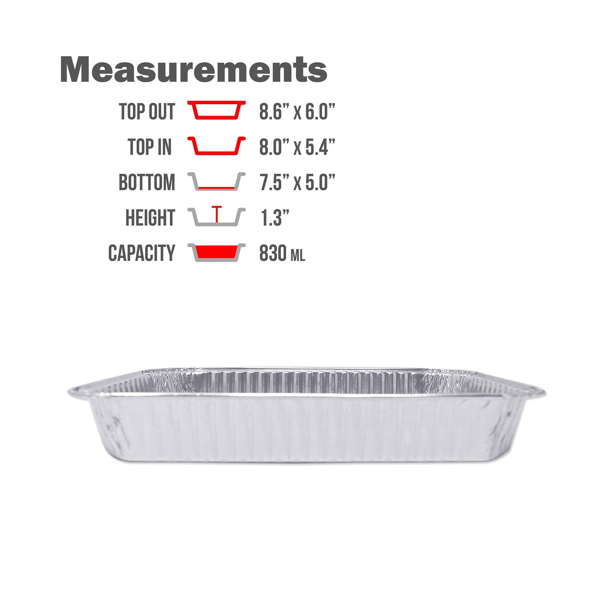 er Grills Compatible Drip Pans 6415 l 8.5" x 6" x 1.5" Fig & Leaf