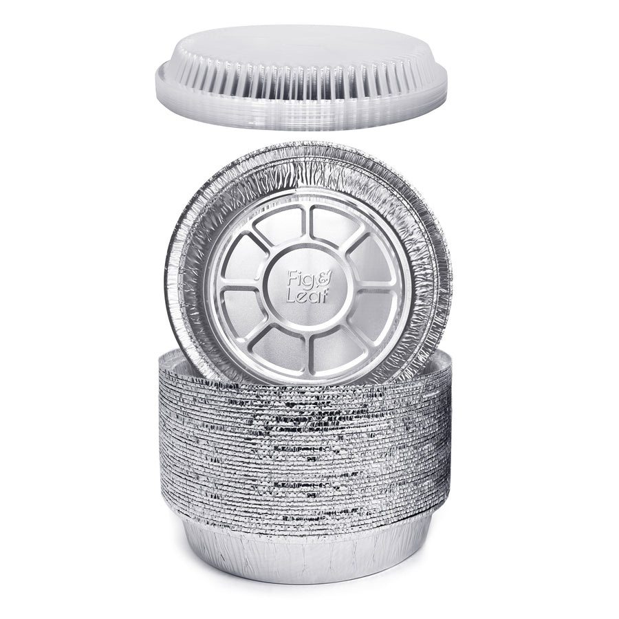 8-Inch Round Pans with Plastic Dome Lid - Fig & Leaf